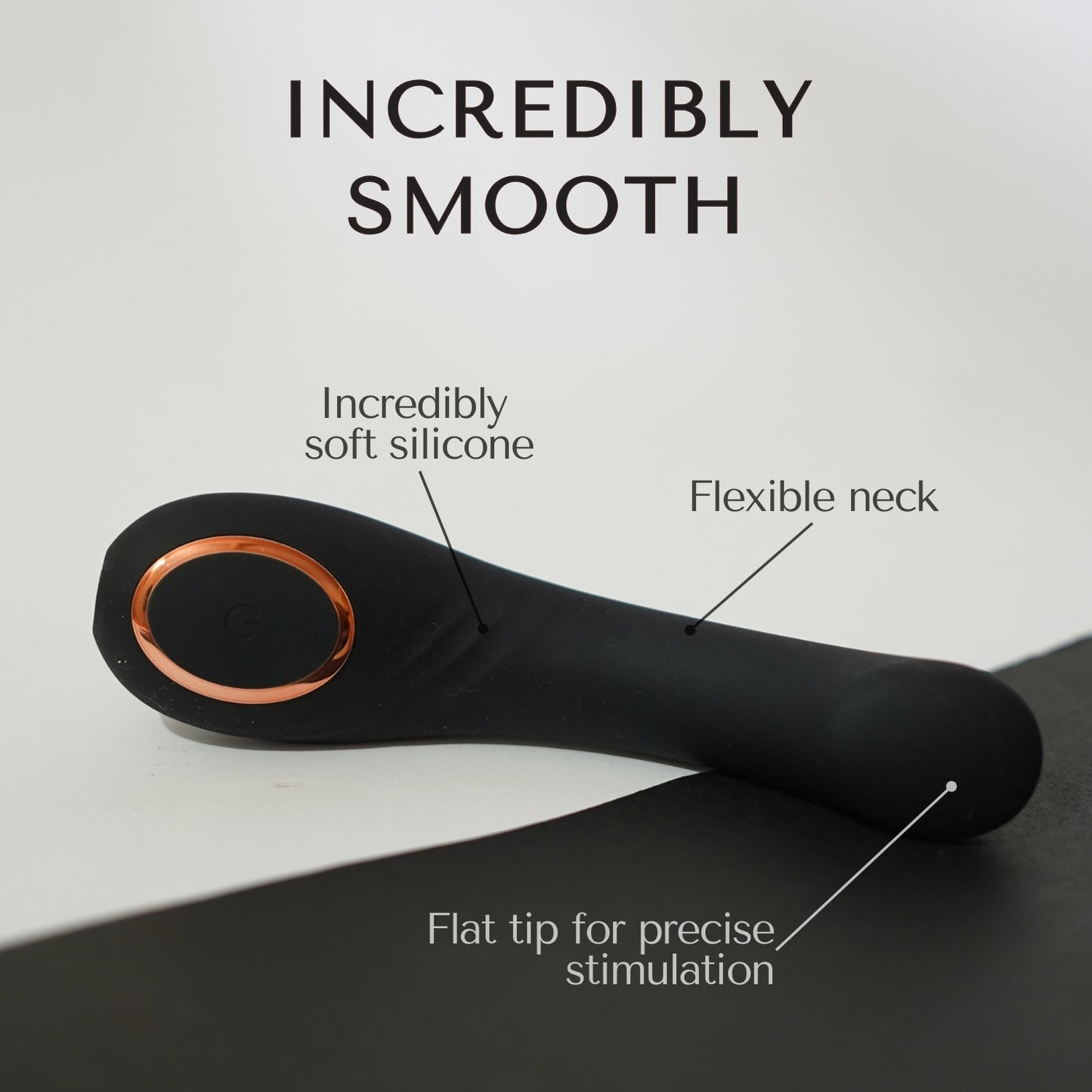 Luna Noir is an incredibly soft personal massager available in India and features a flexible neck and a flat tip for precise use and wellness.