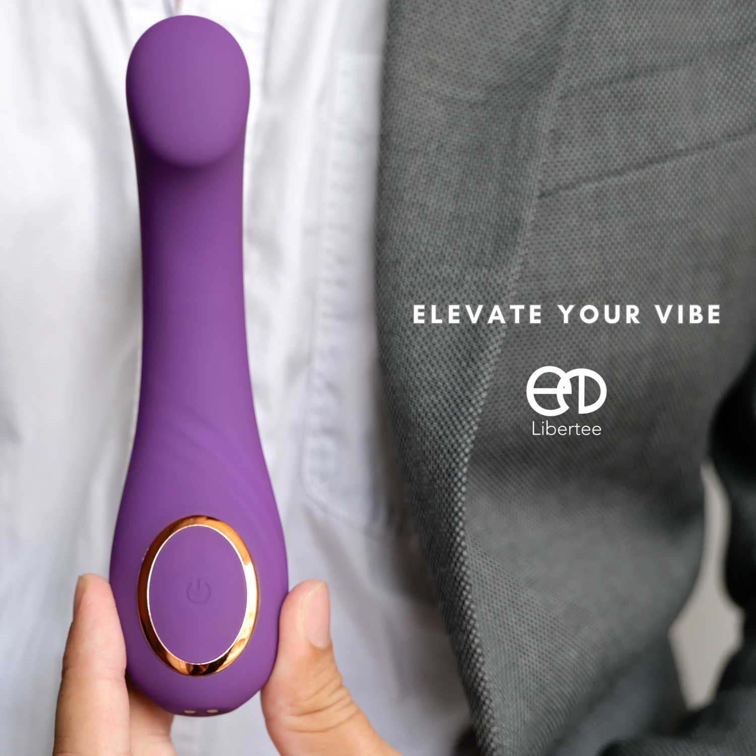 Showing Luna Violet, Libertee's most premium and discreet full body massager / vibrator / personal body massager. It is premium and perfect for a gift to yourself and those you love.