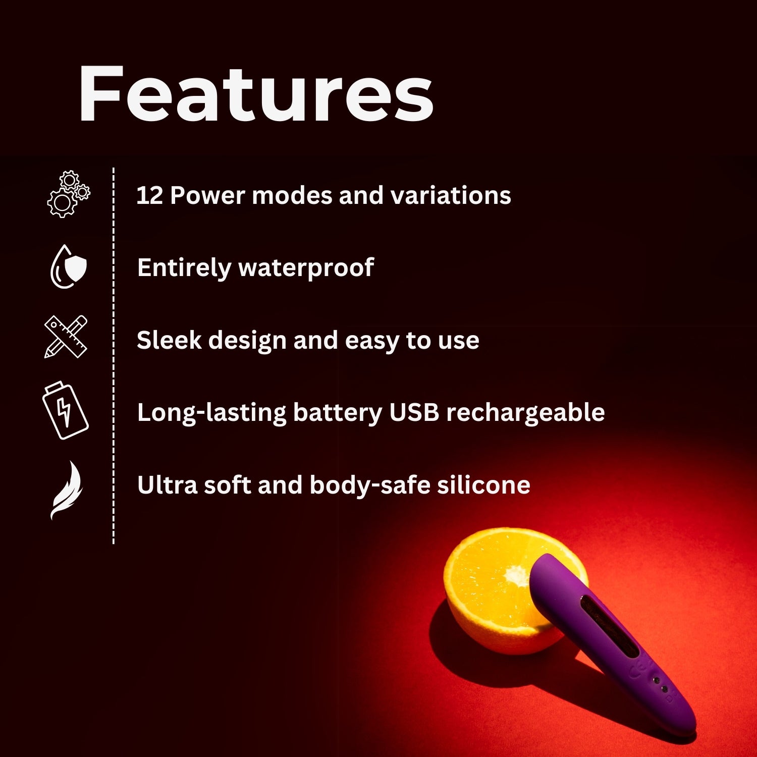 Dia Mini is India's favorite bullet vibrator. Designed by Libertee, Dia Mini is compact, rechargeable, waterproof and comes in 4 different colors: pink, purple, black and red.