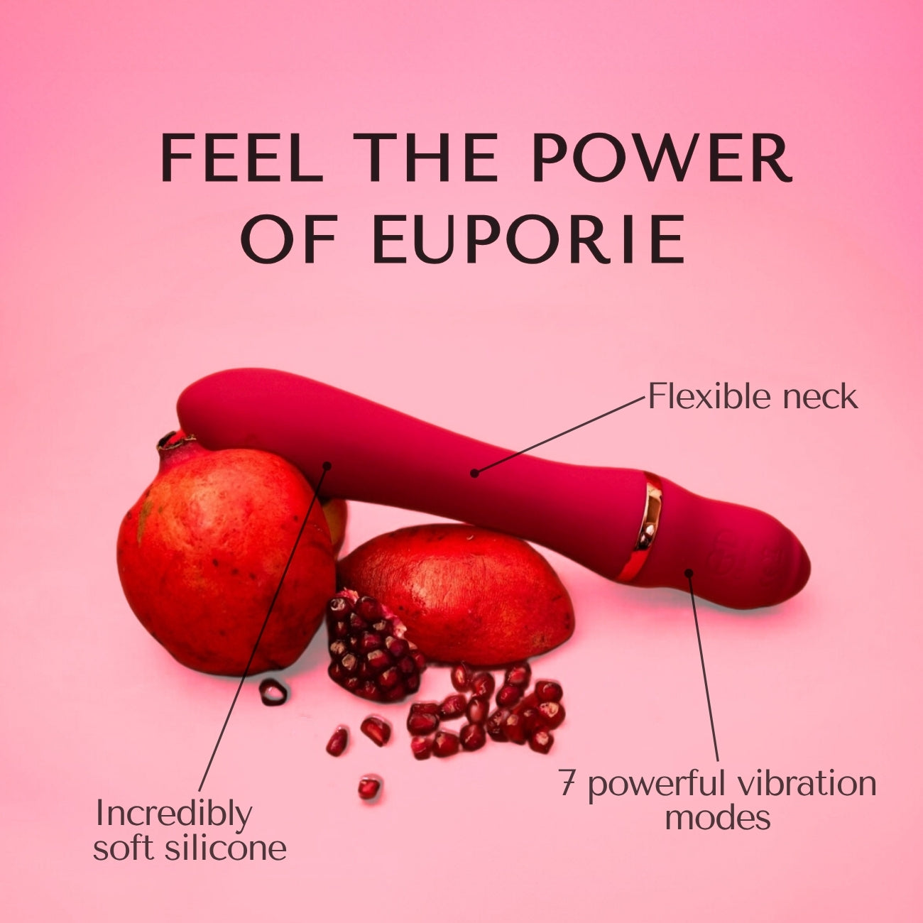 Euporie Rouge is a flexible neck massager made of incredibly soft silicone. Euporie is a premium massager in India.