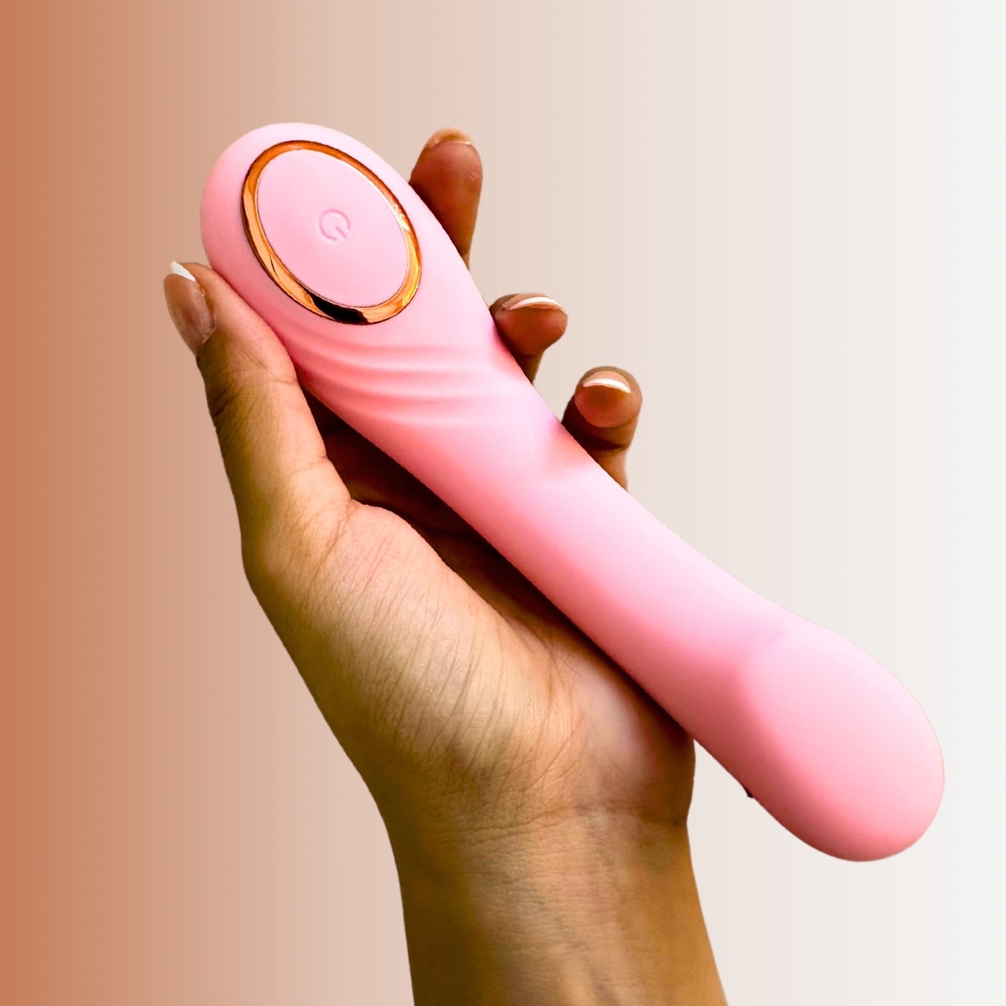 Luna Rose by Libertee: Gentle pink personal massager with curved design and quiet operation. Great for Women, offers discreet self-pleasure and is ideal for beginners.