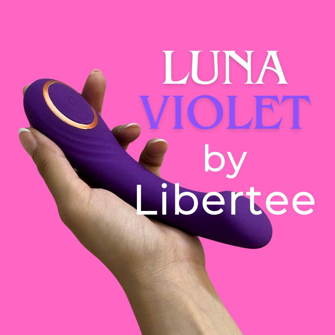 Discreet and powerful Luna Violet massager, featuring a curved design for targeted stimulation.