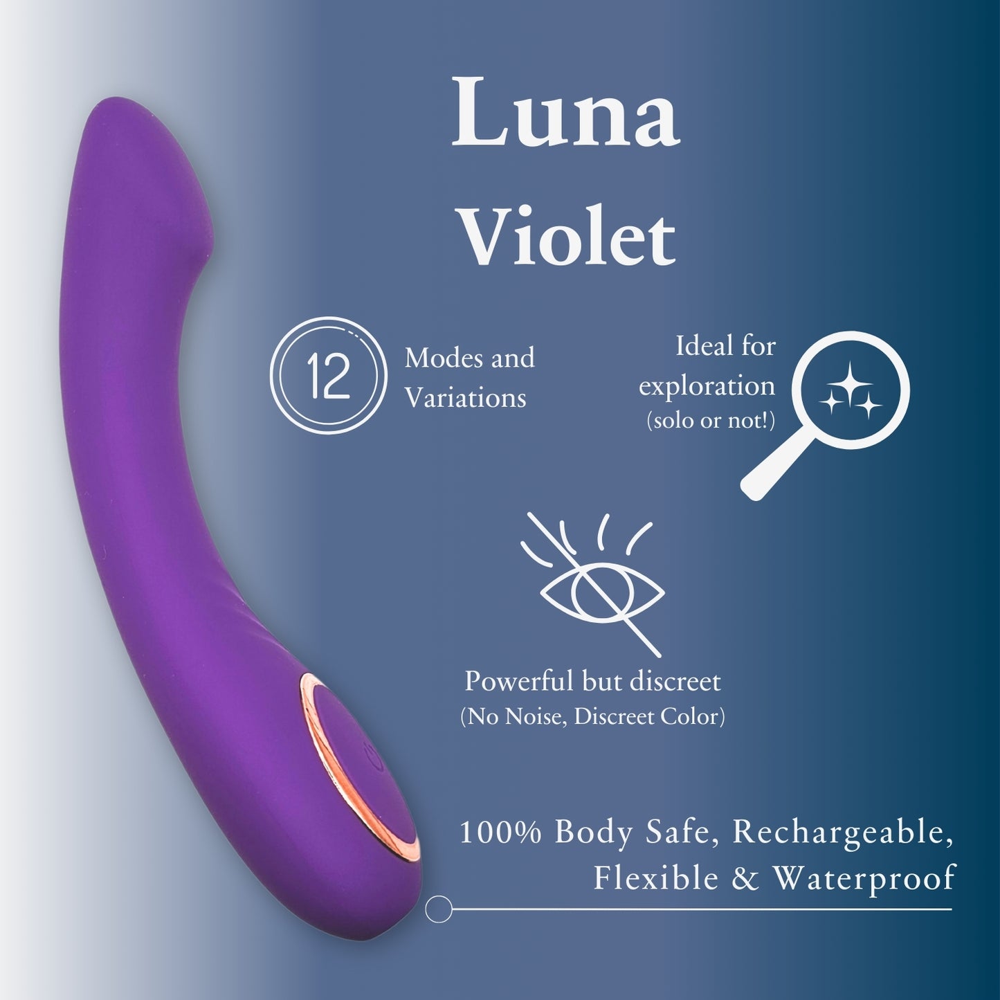 Luna Violet by Libertee: Elegant purple vibrator for women, perfect for beginners and experienced users.